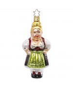 NEW - Inge Glas Glass Ornament - "Resi" Oktoberfest Lady